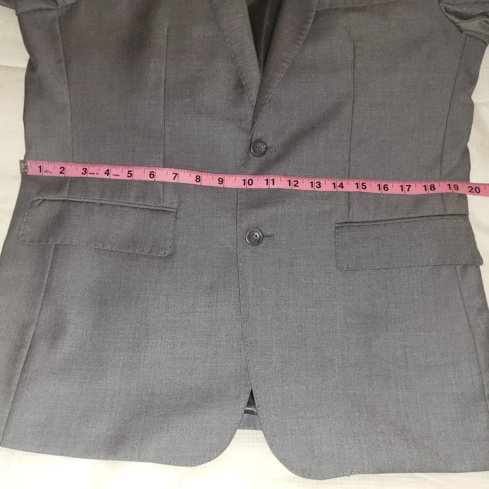 Vinci 2-Button Grey Classic Tailored Suit Jacket Blazer 42R - Picture 13 of 14